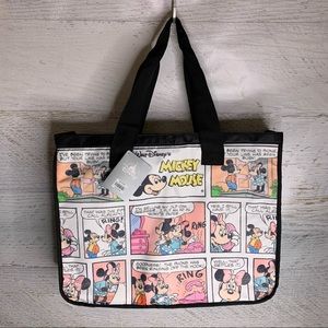 Official Disney Mickey Mouse Comic Strip Giant Tote Bag NWT